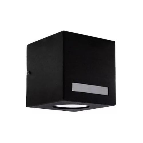 Aplique unidireccional GU10 chapa con raja negro